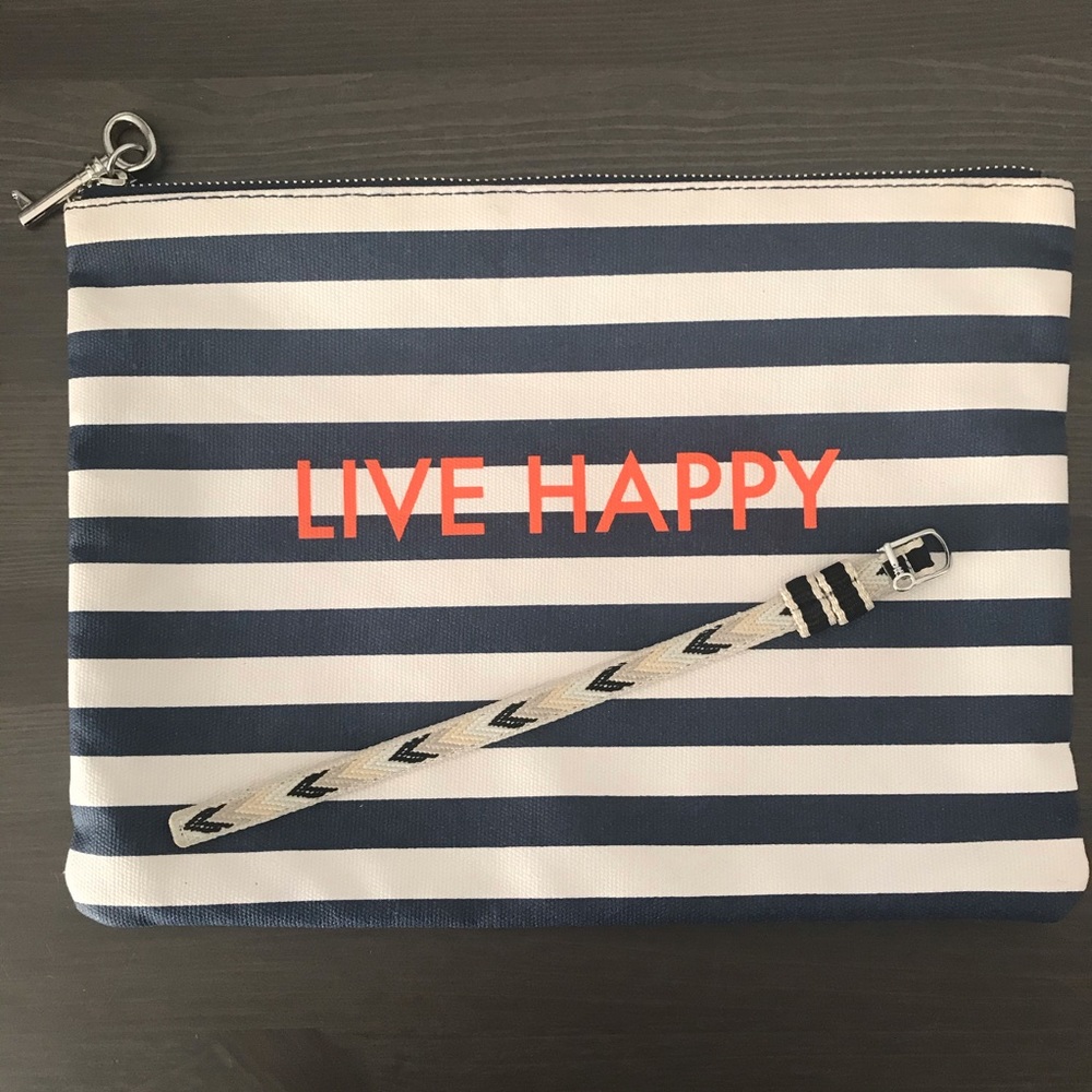 Reversible Black and Cream Woven Keeper NWOT